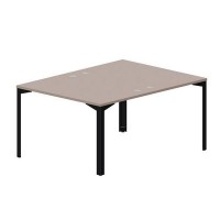 Ray RY2TG128 TRNR (Тортора/Черный) Составной стол на 2 рабочих места, 4 громмета