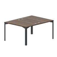 Ray RY2TG128 WNAN (Орех/Антрацит) Составной стол на 2 рабочих места, 4 громмета