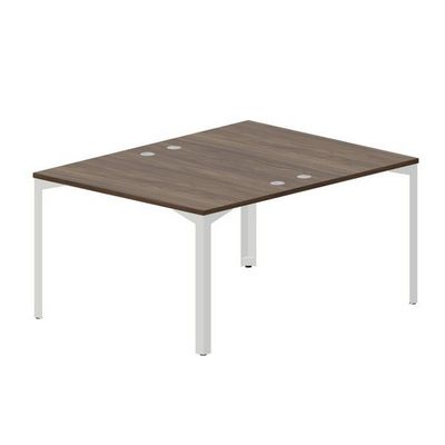 Ray RY2TG128 WNBL (Орех/Белый) Составной стол на 2 рабочих места, 4 громмета