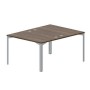 Ray RY2TG128 WNTI (Орех/Титан) Составной стол на 2 рабочих места, 4 громмета