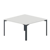 Ray RY2TG147 BLAN (Белый/Антрацит) Составной стол на 2 рабочих места, 4 громмета