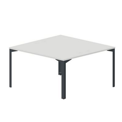 Ray RY2TG147 BLAN (Белый/Антрацит) Составной стол на 2 рабочих места, 4 громмета