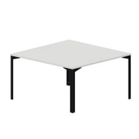 Ray RY2TG147 BLNR (Белый/Черный) Составной стол на 2 рабочих места, 4 громмета