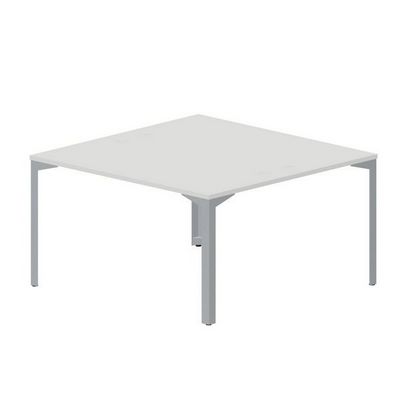 Ray RY2TG147 BLTI (Белый/Титан) Составной стол на 2 рабочих места, 4 громмета