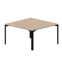 Ray RY2TG147 OWNR (Светлый дуб/Черный) Составной стол на 2 рабочих места, 4 громмета