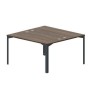 Ray RY2TG147 WNAN (Орех/Антрацит) Составной стол на 2 рабочих места, 4 громмета