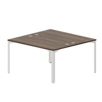 Ray RY2TG147 WNBL (Орех/Белый) Составной стол на 2 рабочих места, 4 громмета