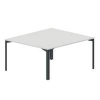 Ray RY2TG148 BLAN (Белый/Антрацит) Составной стол на 2 рабочих места, 4 громмета
