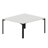 Ray RY2TG148 BLNR (Белый/Черный) Составной стол на 2 рабочих места, 4 громмета