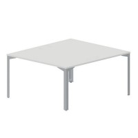 Ray RY2TG148 BLTI (Белый/Титан) Составной стол на 2 рабочих места, 4 громмета