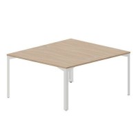 Ray RY2TG148 OWBL (Светлый дуб/Белый) Составной стол на 2 рабочих места, 4 громмета
