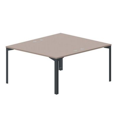 Ray RY2TG148 TRAN (Тортора/Антрацит) Составной стол на 2 рабочих места, 4 громмета