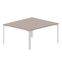 Ray RY2TG148 TRBL (Тортора/Белый) Составной стол на 2 рабочих места, 4 громмета