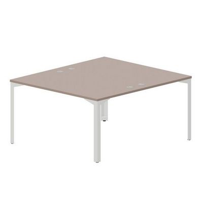 Ray RY2TG148 TRBL (Тортора/Белый) Составной стол на 2 рабочих места, 4 громмета