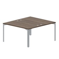 Ray RY2TG148 WNTI (Орех/Титан) Составной стол на 2 рабочих места, 4 громмета