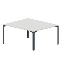 Ray RY2TG167 BLAN (Белый/Антрацит) Составной стол на 2 рабочих места, 4 громмета