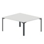 Ray RY2TG167 BLAN (Белый/Антрацит) Составной стол на 2 рабочих места, 4 громмета