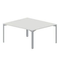 Ray RY2TG167 BLTI (Белый/Титан) Составной стол на 2 рабочих места, 4 громмета