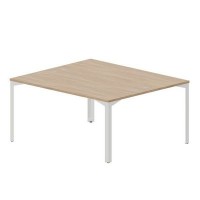 Ray RY2TG167 OWBL (Светлый дуб/Белый) Составной стол на 2 рабочих места, 4 громмета