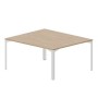 Ray RY2TG167 OWBL (Светлый дуб/Белый) Составной стол на 2 рабочих места, 4 громмета