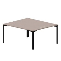 Ray RY2TG167 TRNR (Тортора/Черный) Составной стол на 2 рабочих места, 4 громмета