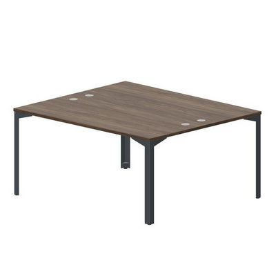 Ray RY2TG167 WNAN (Орех/Антрацит) Составной стол на 2 рабочих места, 4 громмета