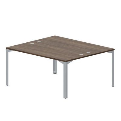 Ray RY2TG167 WNTI (Орех/Титан) Составной стол на 2 рабочих места, 4 громмета