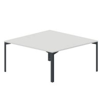 Ray RY2TG168 BLAN (Белый/Антрацит) Составной стол на 2 рабочих места, 4 громмета