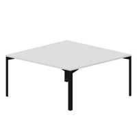 Ray RY2TG168 BLNR (Белый/Черный) Составной стол на 2 рабочих места, 4 громмета