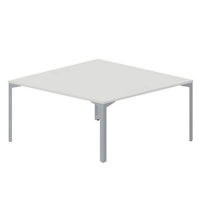 Ray RY2TG168 BLTI (Белый/Титан) Составной стол на 2 рабочих места, 4 громмета