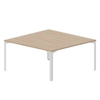 Ray RY2TG168 OWBL (Светлый дуб/Белый) Составной стол на 2 рабочих места, 4 громмета