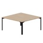 Ray RY2TG168 OWNR (Светлый дуб/Черный) Составной стол на 2 рабочих места, 4 громмета