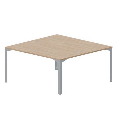 Ray RY2TG168 OWTI (Светлый дуб/Титан) Составной стол на 2 рабочих места, 4 громмета