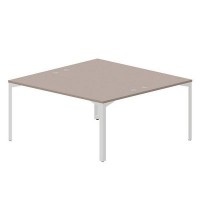Ray RY2TG168 TRBL (Тортора/Белый) Составной стол на 2 рабочих места, 4 громмета