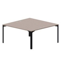 Ray RY2TG168 TRNR (Тортора/Черный) Составной стол на 2 рабочих места, 4 громмета