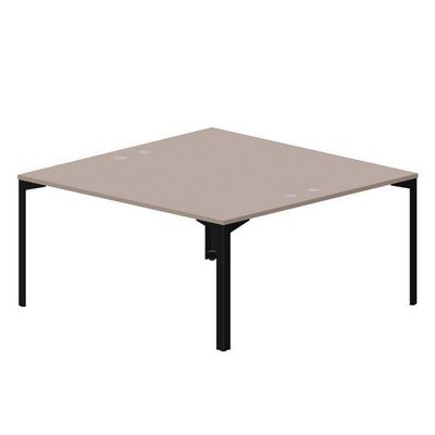 Ray RY2TG168 TRNR (Тортора/Черный) Составной стол на 2 рабочих места, 4 громмета