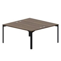 Ray RY2TG168 WNNR (Орех/Черный) Составной стол на 2 рабочих места, 4 громмета