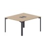 Ray RY2TL127 OWAN (Светлый дуб/Антрацит) Составной стол на 2 рабочих места, 2 металлических аутлета
