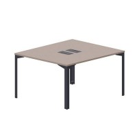 Ray RY2TL127 TRAN (Тортора/Антрацит) Составной стол на 2 рабочих места, 2 металлических аутлета