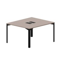 Ray RY2TL127 TRNR (Тортора/Черный) Составной стол на 2 рабочих места, 2 металлических аутлета