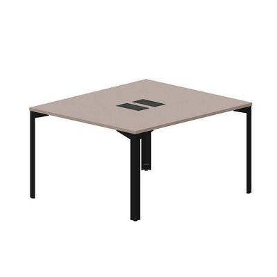 Ray RY2TL127 TRNR (Тортора/Черный) Составной стол на 2 рабочих места, 2 металлических аутлета