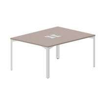 Ray RY2TL128 TRBL (Тортора/Белый) Составной стол на 2 рабочих места, 2 металлических аутлета
