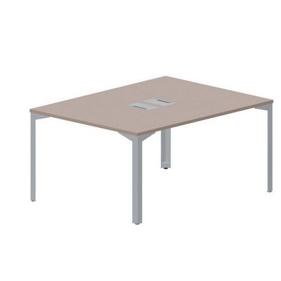 Ray RY2TL128 TRTI (Тортора/Титан) Составной стол на 2 рабочих места, 2 металлических аутлета