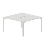 Ray RY2TL147 BLBL (Белый/Белый) Составной стол на 2 рабочих места, 2 металлических аутлета