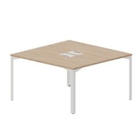 Ray RY2TL147 OWBL (Светлый дуб/Белый) Составной стол на 2 рабочих места, 2 металлических аутлета