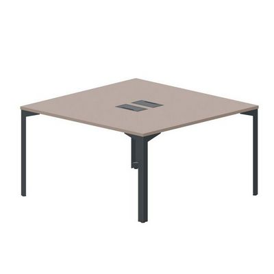 Ray RY2TL147 TRAN (Тортора/Антрацит) Составной стол на 2 рабочих места, 2 металлических аутлета