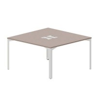 Ray RY2TL147 TRBL (Тортора/Белый) Составной стол на 2 рабочих места, 2 металлических аутлета