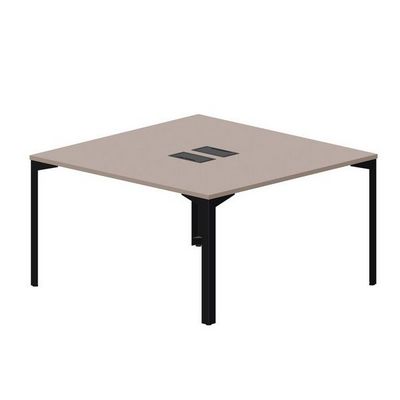 Ray RY2TL147 TRNR (Тортора/Черный) Составной стол на 2 рабочих места, 2 металлических аутлета