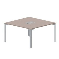 Ray RY2TL147 TRTI (Тортора/Титан) Составной стол на 2 рабочих места, 2 металлических аутлета