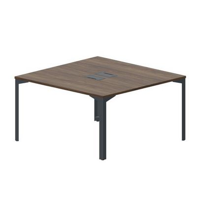 Ray RY2TL147 WNAN (Орех/Антрацит) Составной стол на 2 рабочих места, 2 металлических аутлета